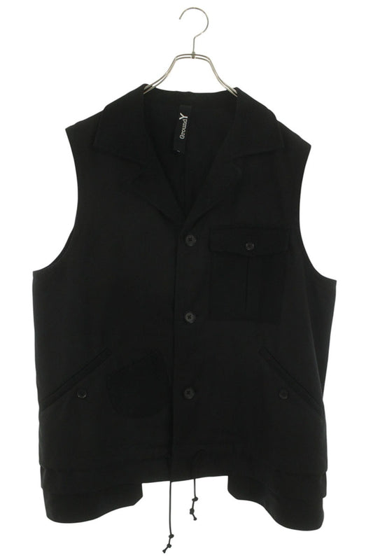 GroundY 21AW Wool Work Jacket Vest Black Size L