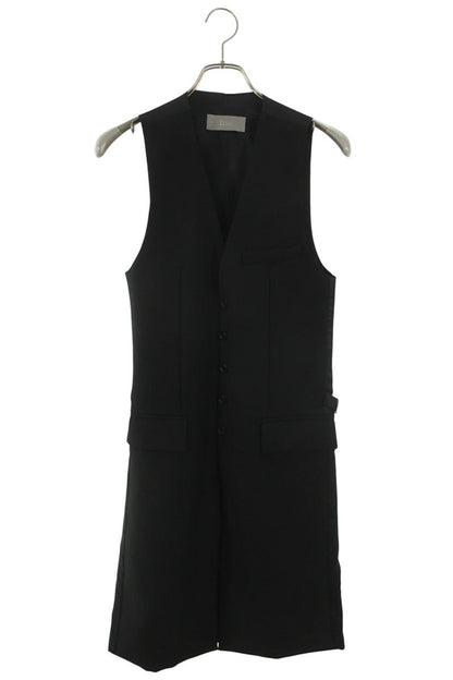 Dior HOMME 07AW Wool Mohair Long Vest Black Size 38