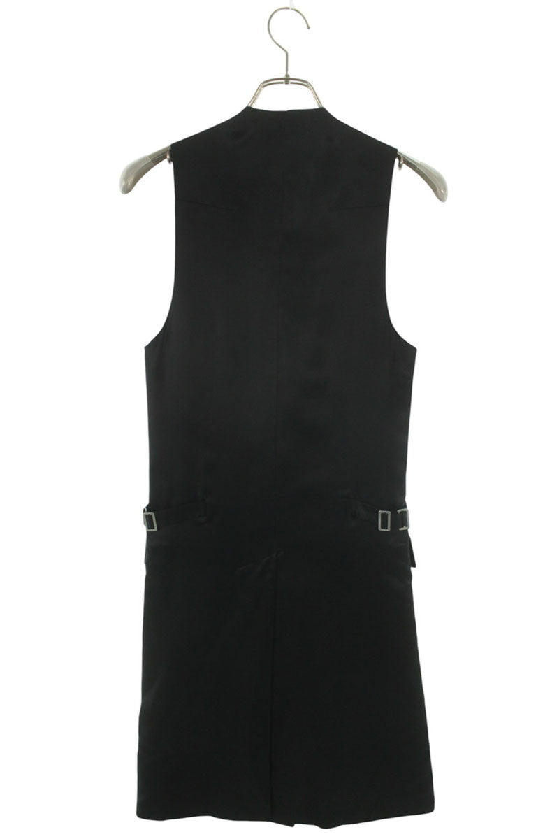 Dior HOMME 07AW Wool Mohair Long Vest Black Size 38