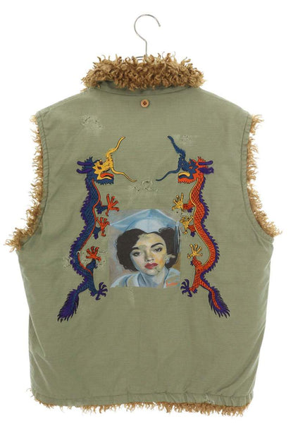 kolor 25AW Reversible Damaged Fur Vest Multi Size M