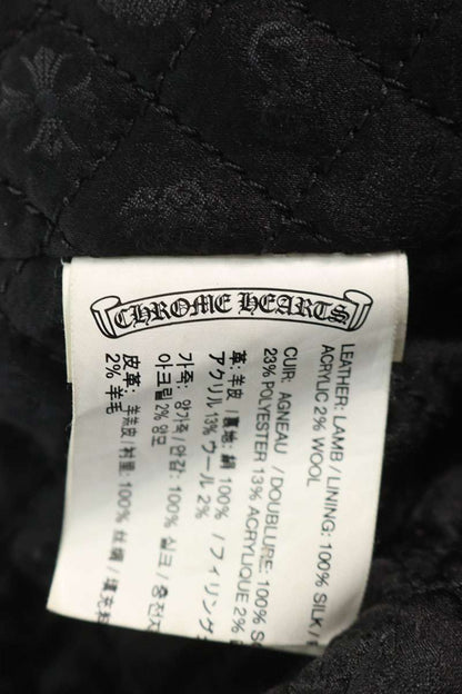 Chrome Hearts Papa Cemetery Cross Patch Leather Vest Size M