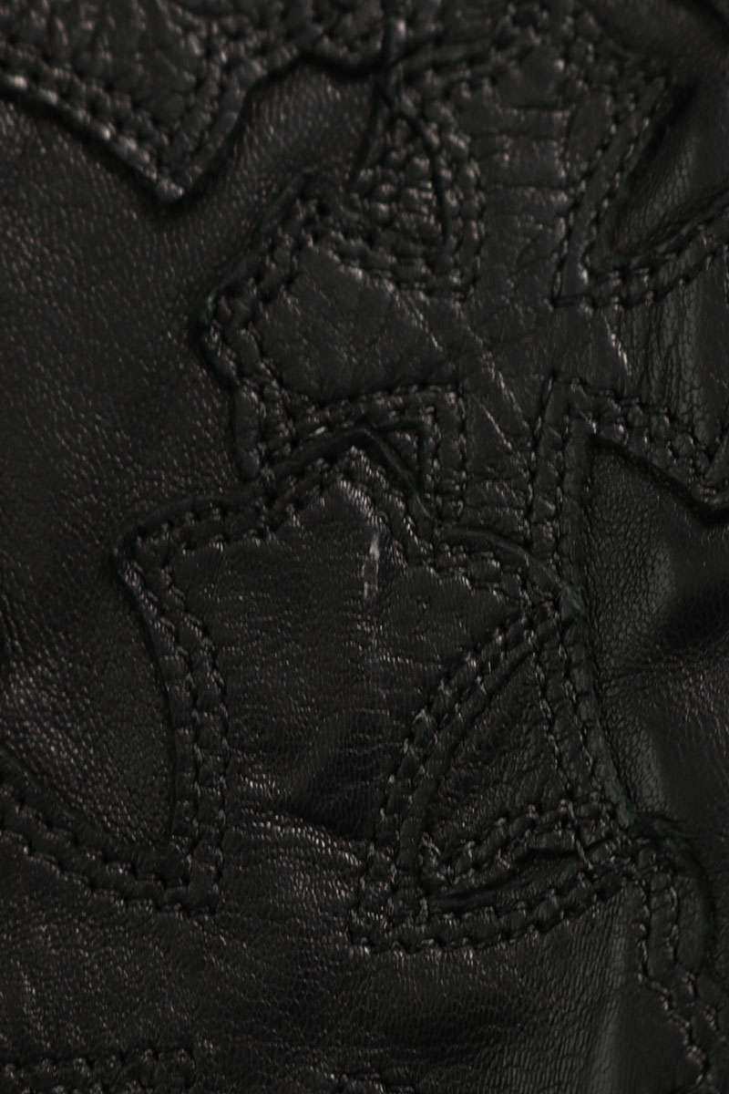 Chrome Hearts Papa Cemetery Cross Patch Leather Vest Size M