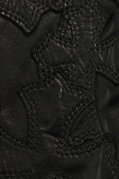 Chrome Hearts Papa Cemetery Cross Patch Leather Vest Size M