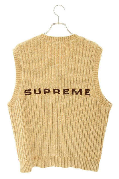 Supreme 24AW Chenille Sweater Vest Beige Size M