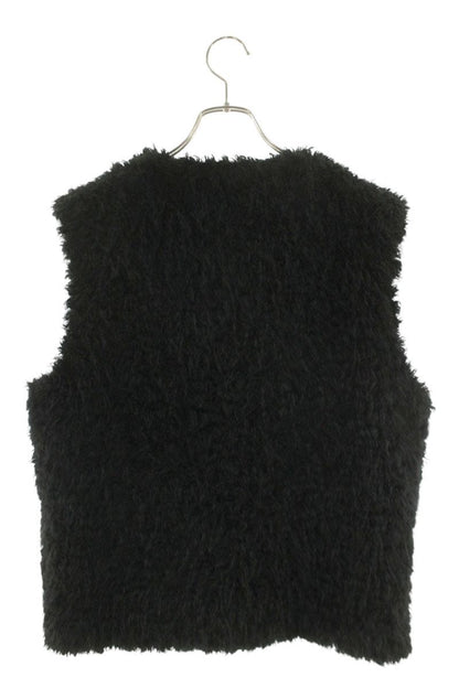 HELIOT EMIL Zip-Up Fur Vest Black Size M