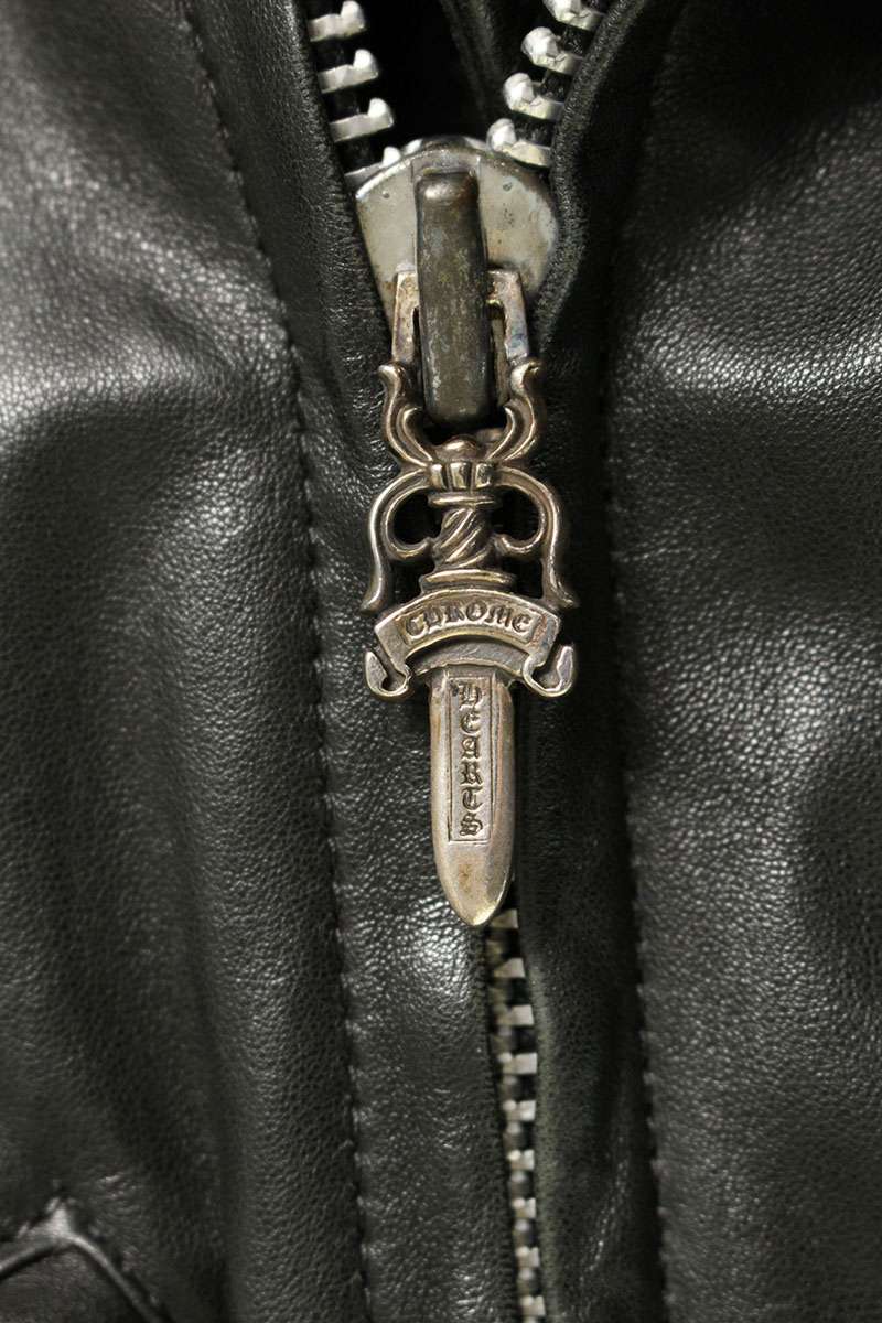 Chrome Hearts JJ DEAN Back Fairy Cross Leather Vest Size S