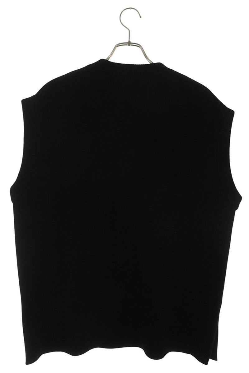 THE RERACS 22FW Side Open V-Neck Cashmere Vest Black Size L