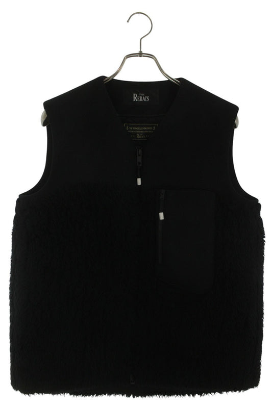THE RERACS 17FW Boa Panel Wool Vest Black Size S