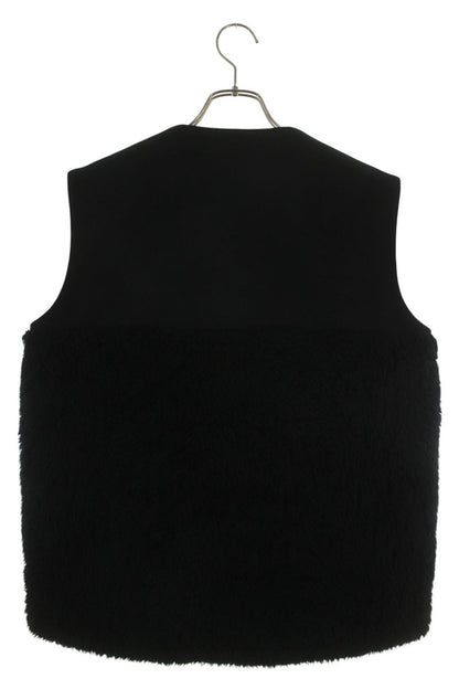 THE RERACS 17FW Boa Panel Wool Vest Black Size S