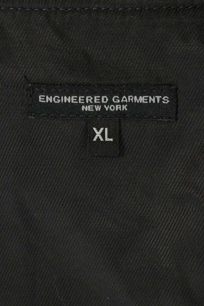 Engineered Garments Back Zip Check Wool Vest Gray Size XL