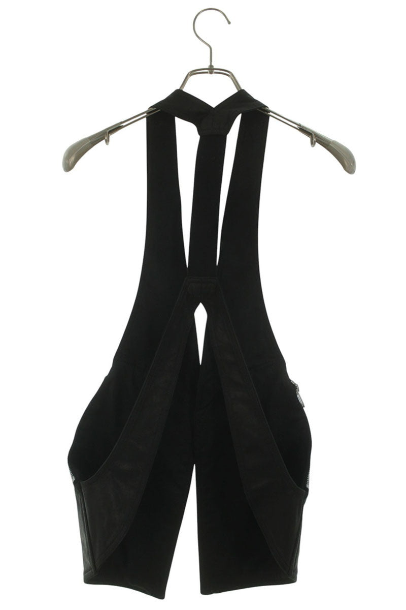 Rick Owens SS24 Bauhaus Calf Leather Vest Black Size XL