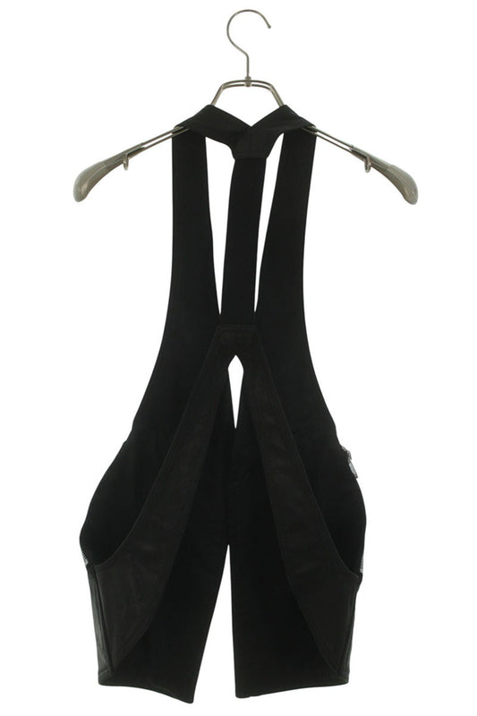 Rick Owens SS24 Bauhaus Calf Leather Vest Black Size XL