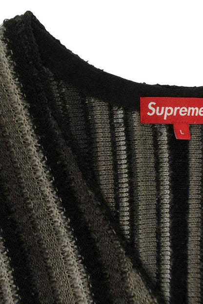 SUPREME 21SS Stripe Zip Knit Sweater Vest Multi Size L