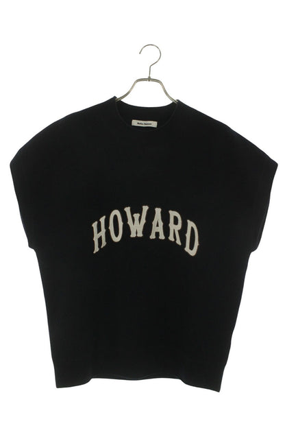 WALES BONNER 24AW HOWARD Logo Wool Knit Vest Black Size M