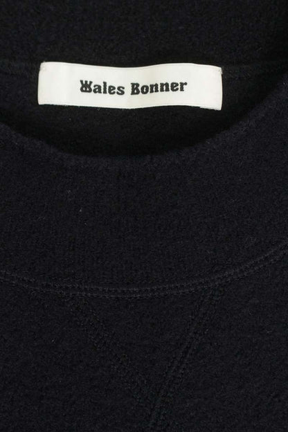 WALES BONNER 24AW HOWARD Logo Wool Knit Vest Black Size M