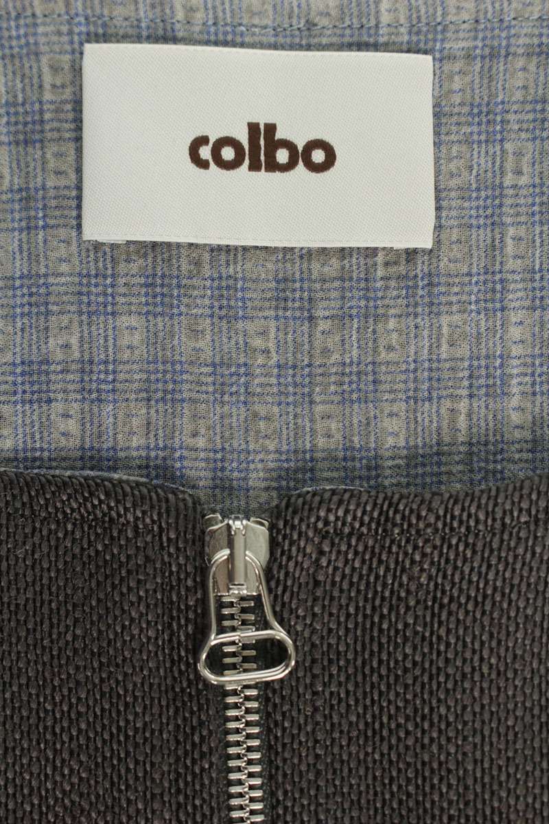 CORBO Jute Blend Zip Vest Gray Size L