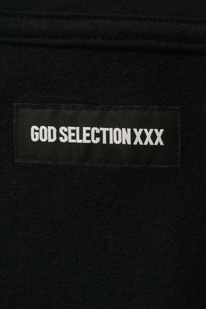 GOD SELECTION XXX Logo Embroidery Fleece Vest Black Size M