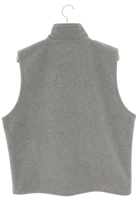 GOD SELECTION XXX Logo Embroidered Fleece Vest Gray Size M