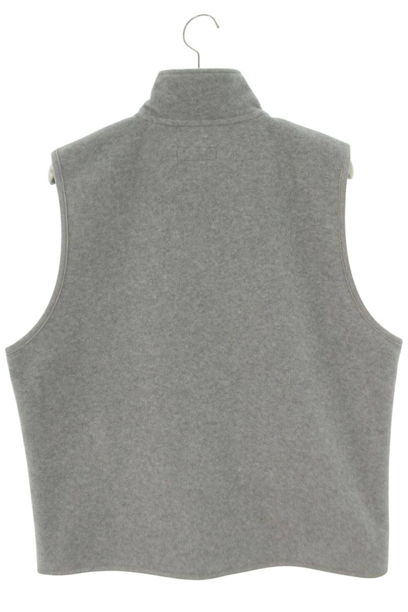 GOD SELECTION XXX Logo Embroidered Fleece Vest Gray Size XL