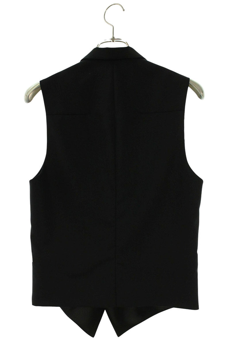 Dior HOMME 1-Button Wool Vest Black Size S