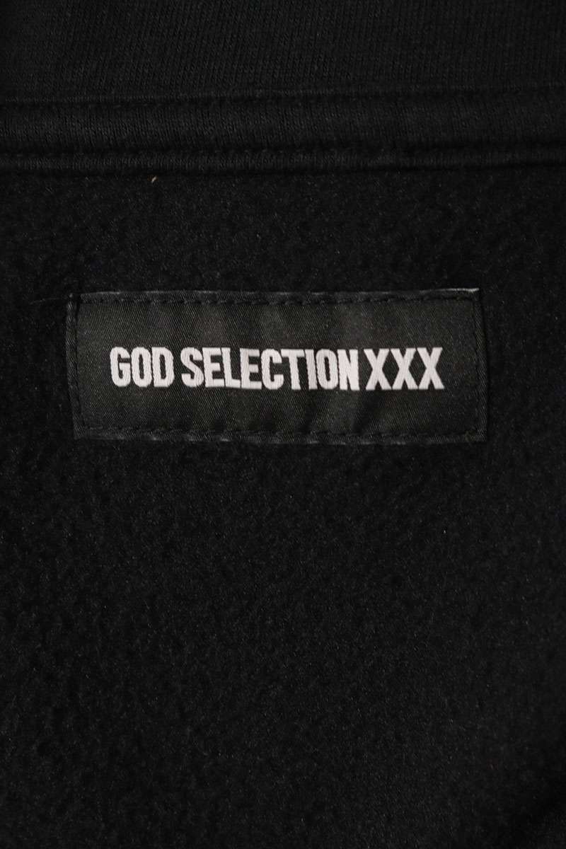 GOD SELECTION XXX Logo Embroidered Fleece Vest Black Size L
