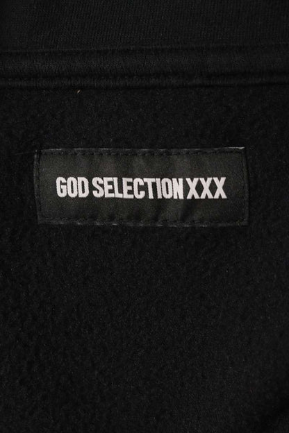 GOD SELECTION XXX Logo Embroidered Fleece Vest Black Size L