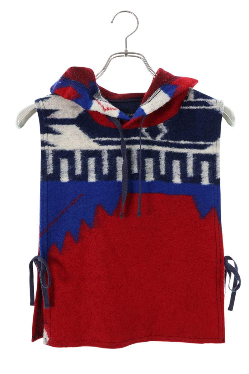 Engineered Garments Hooded Wool Native Pattern Vest Multi