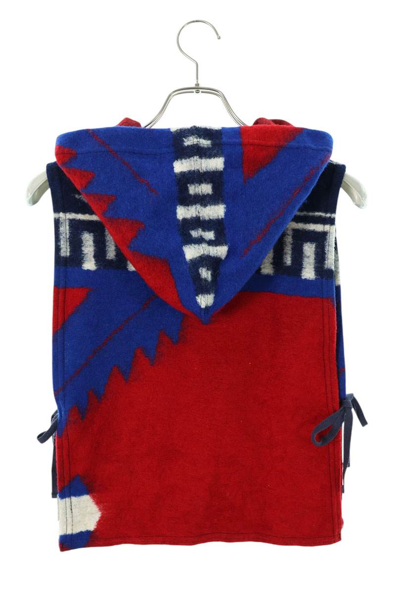 Engineered Garments Hooded Wool Native Pattern Vest Multi
