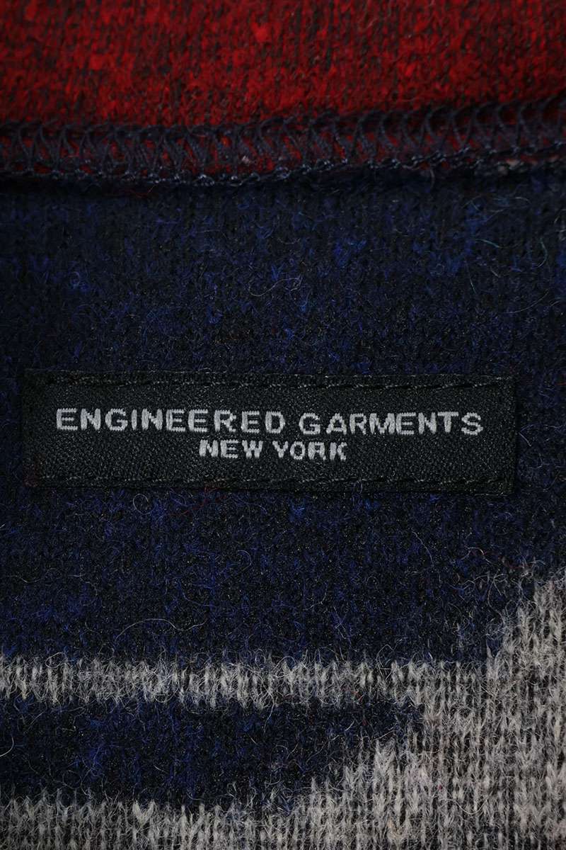 Engineered Garments Hooded Wool Native Pattern Vest Multi