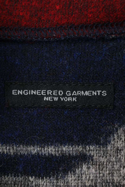 Engineered Garments Hooded Wool Native Pattern Vest Multi