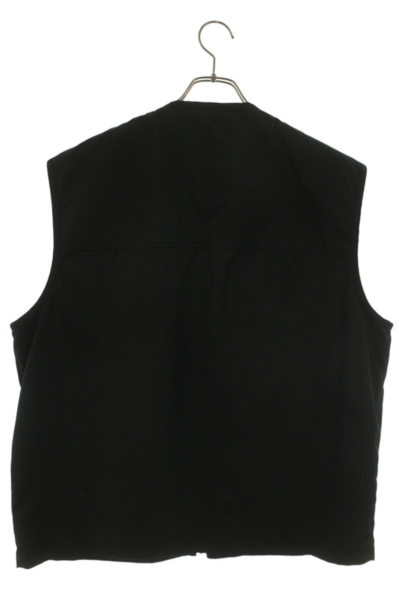PRADA Re-Nylon Logo Plate Vest Black Size XXL