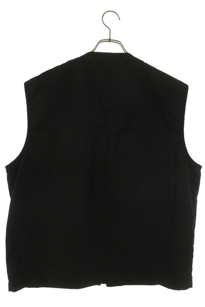 PRADA Re-Nylon Logo Plate Vest Black Size XXL