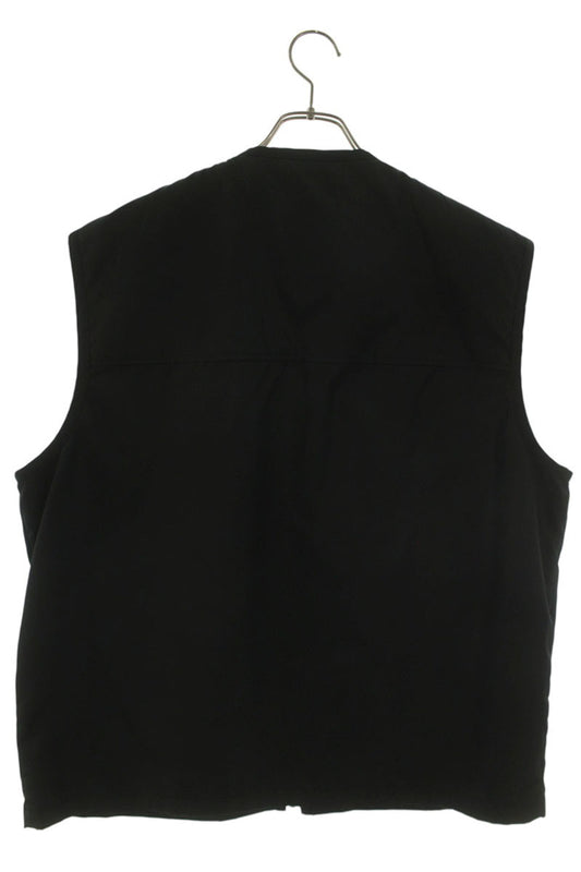 PRADA Re-Nylon Logo Plate Vest Black Size XXL