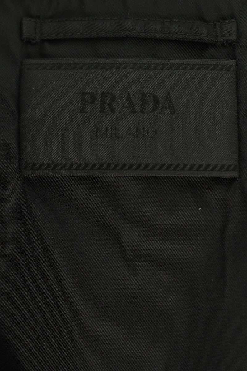 PRADA Re-Nylon Logo Plate Vest Black Size XXL