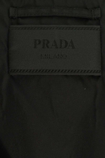 PRADA Re-Nylon Logo Plate Vest Black Size XXL