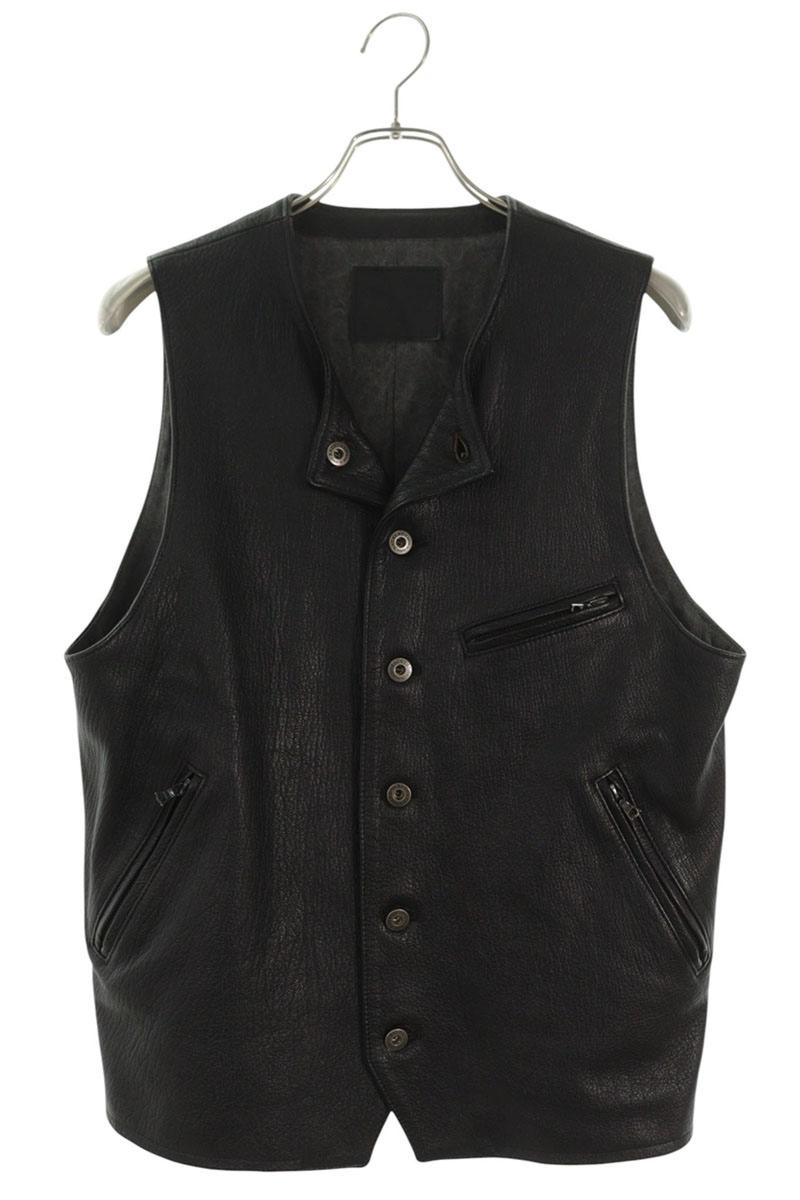 ISAMUKATAYAMA BACKLASH Goat Tannin Leather Vest Black Size L