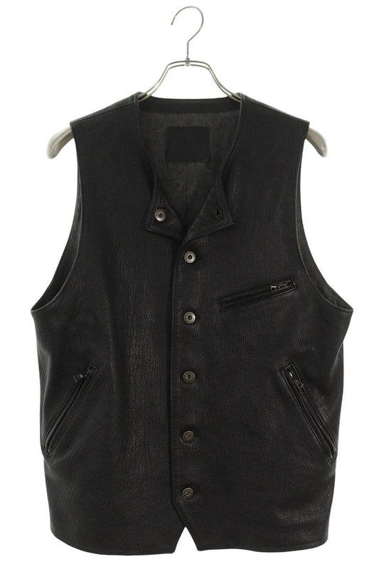 ISAMUKATAYAMA BACKLASH Goat Tannin Leather Vest Black Size L