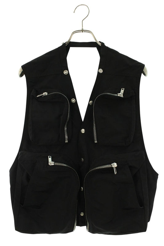 Rick Owens Cargo Vest Black Poly-Cotton Size 52