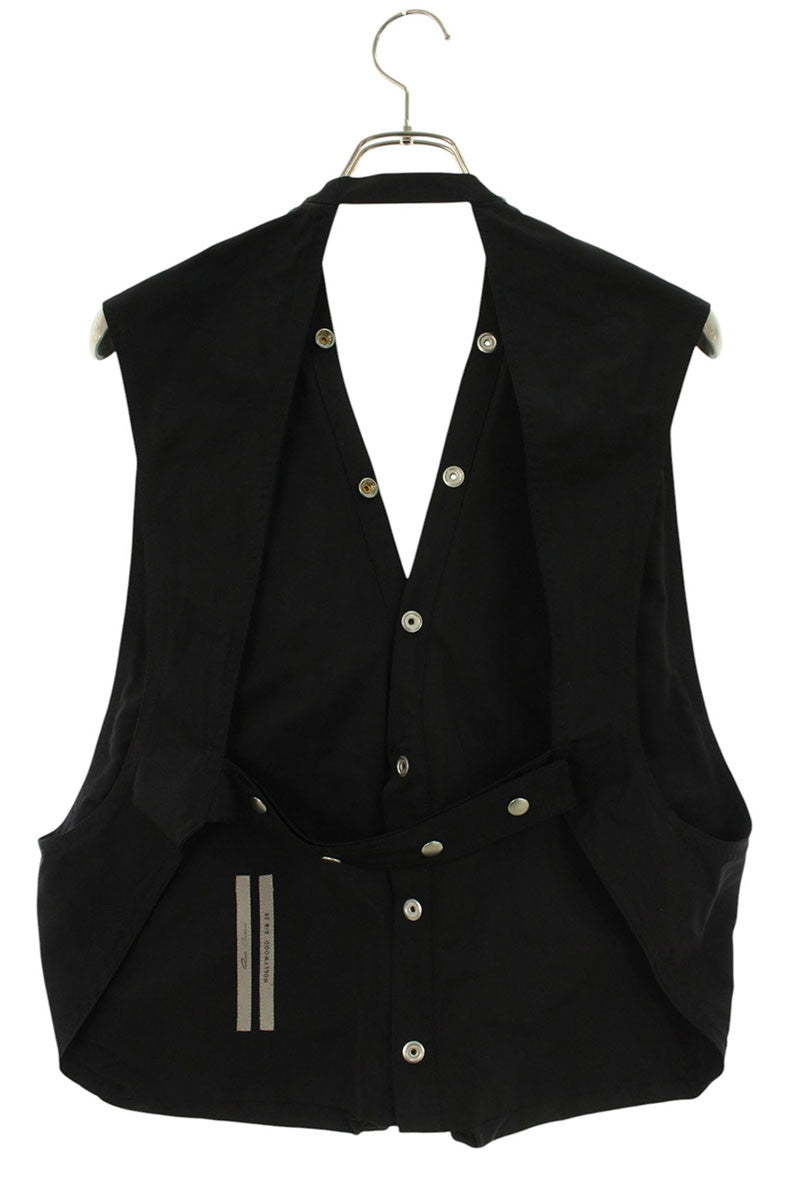 Rick Owens Cargo Vest Black Poly-Cotton Size 52