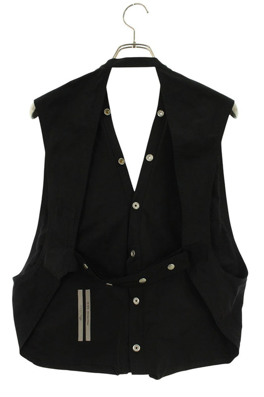 Rick Owens Cargo Vest Black Poly-Cotton Size 52