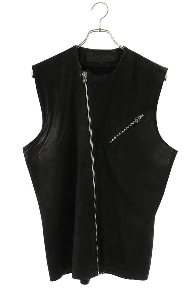 Chrome Hearts Zip Up Leather Vest Size L