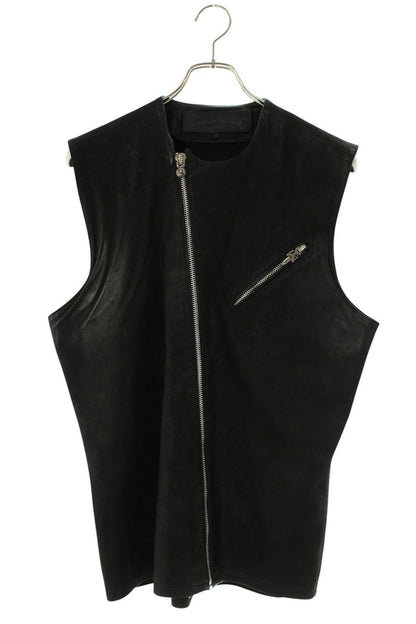 Chrome Hearts Zip Up Leather Vest Size L