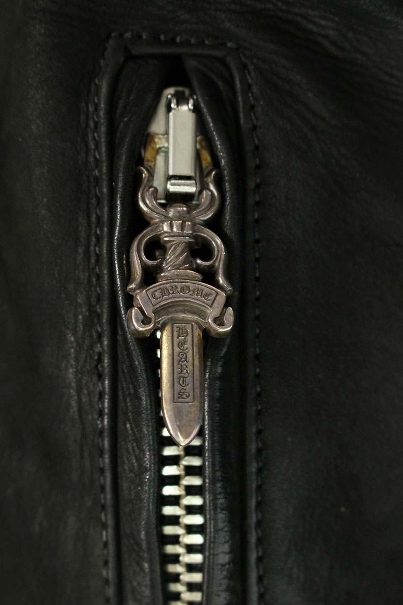 Chrome Hearts Zip Up Leather Vest Size L
