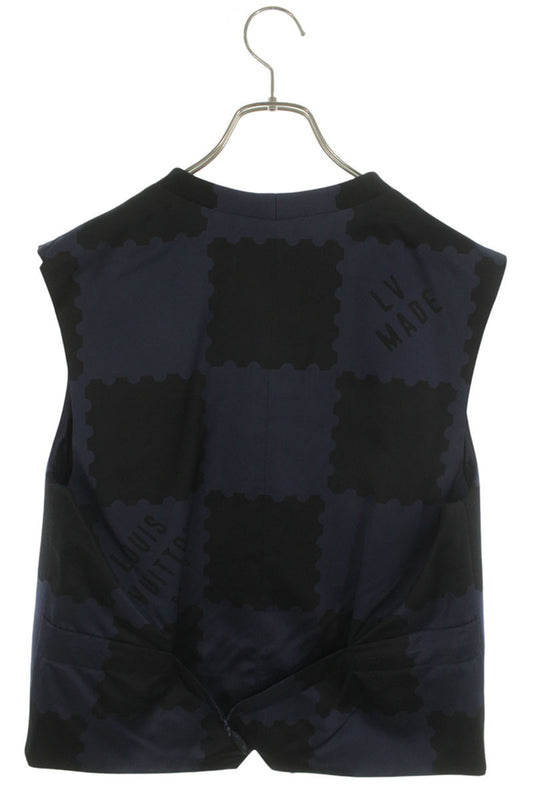 LOUISVUITTON 22SS Damier Wool Blend Vest Size 48