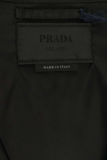 PRADA RE-NYLON Logo Plate Utility Vest Black Size XXL