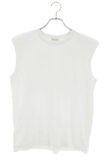 DRIES VAN NOTEN White Power Shoulder Vest Cotton Size S