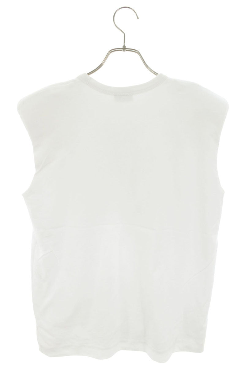 DRIES VAN NOTEN White Power Shoulder Vest Cotton Size S