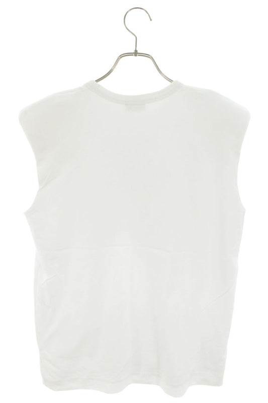 DRIES VAN NOTEN White Power Shoulder Vest Cotton Size S