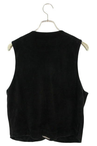 Chrome Hearts 8 Cross Ball Suede Leather Vest Black Size S