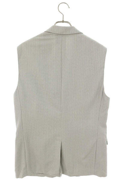 DIOR Wool Striped Vest Gray Size M
